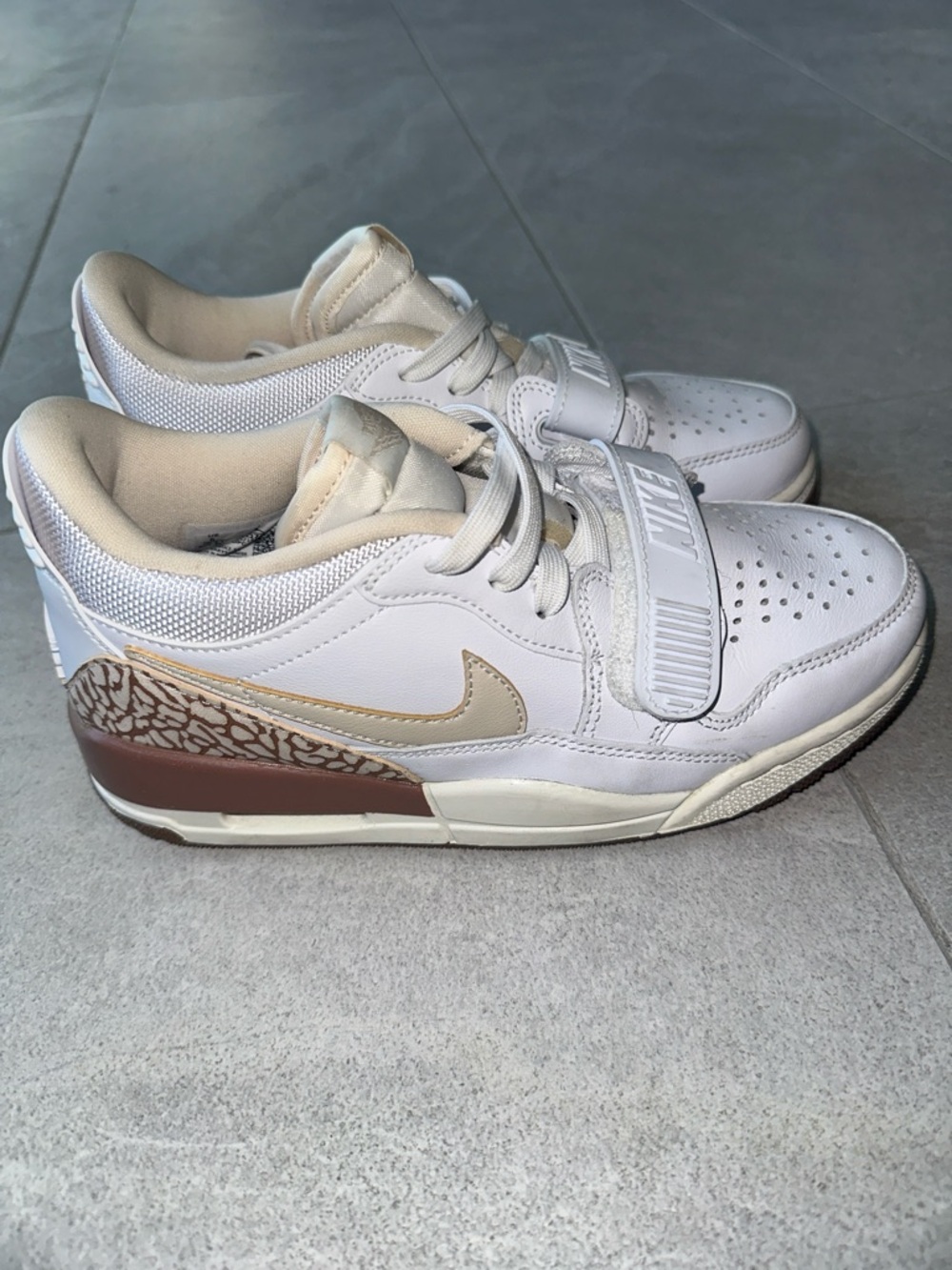 Jordan Kids' White & Beige Sneakers